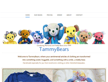 Tablet Screenshot of handmadememorybears.com